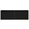 TV szekrény LED világítással fekete tölgyfa 75x35,5x25 cm