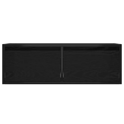 TV szekrény LED világítással fekete tölgyfa 75x35,5x25 cm