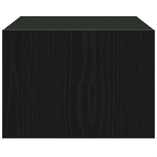 TV szekrény LED világítással fekete tölgyfa 75x35,5x25 cm