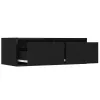 TV szekrény LED világítással fekete tölgyfa 75x35,5x25 cm