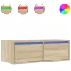 TV szekrény LED világítással sonoma tölgyfa 75x35,5x25 cm
