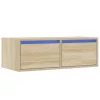 TV szekrény LED világítással sonoma tölgyfa 75x35,5x25 cm