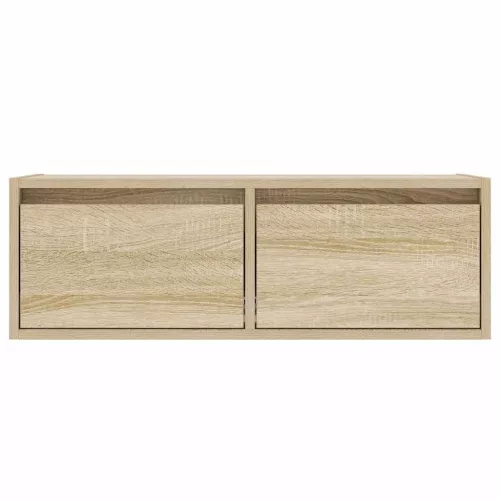 TV szekrény LED világítással sonoma tölgyfa 75x35,5x25 cm