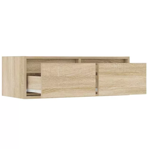 TV szekrény LED világítással sonoma tölgyfa 75x35,5x25 cm