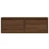 TV szekrény LED világítással barna tölgyfa 75x35,5x25 cm