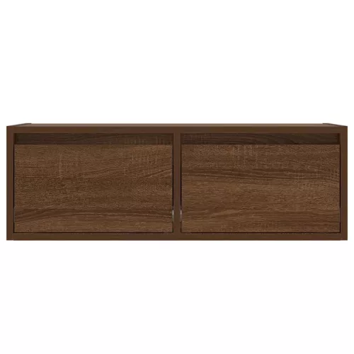 TV szekrény LED világítással barna tölgyfa 75x35,5x25 cm