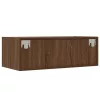 TV szekrény LED világítással barna tölgyfa 75x35,5x25 cm