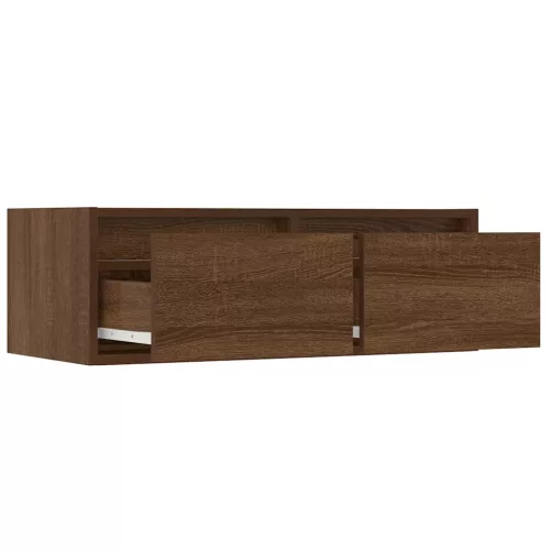 TV szekrény LED világítással barna tölgyfa 75x35,5x25 cm