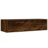 TV szekrény LED világítással füstölt tölgy 100X35,5x25 cm