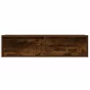 TV szekrény LED világítással füstölt tölgy 100X35,5x25 cm