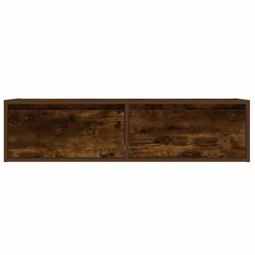 TV szekrény LED világítással füstölt tölgy 100X35,5x25 cm