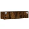 TV szekrény LED világítással füstölt tölgy 100X35,5x25 cm