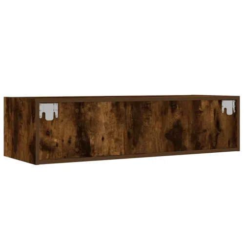 TV szekrény LED világítással füstölt tölgy 100X35,5x25 cm
