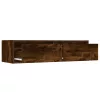 TV szekrény LED világítással füstölt tölgy 100X35,5x25 cm