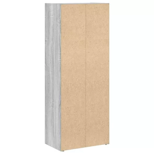 Szürke sonoma színű szerelt fa könyvespolc 40x24x102 cm