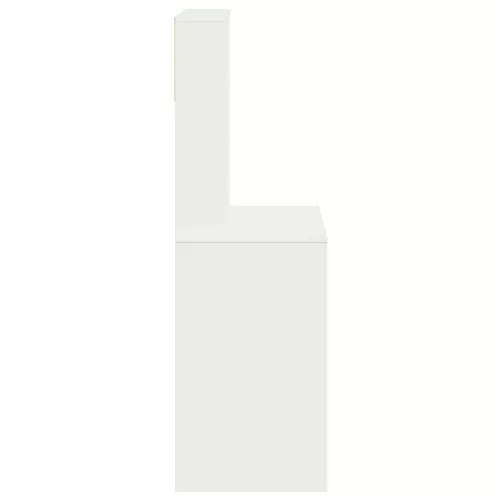 Íróasztal polcokkal Fehér 100x45x140 cm Műanyag fa