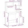 Íróasztal polcokkal Fehér 100x45x140 cm Műanyag fa