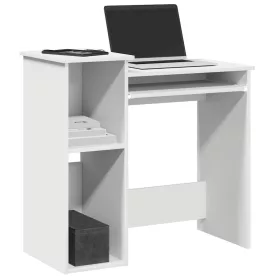 Fehér forgácslap íróasztal polcokkal 84x40x78 cm