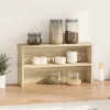 Konyhai állványok egymásba rakható 2 db Sonoma tölgy 60x15x16cm