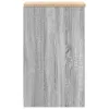 Garázs tárolószekrény szürke Sonoma 30x51x85cm tömör fa fenyőfa