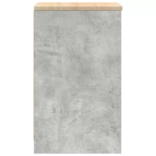 Garázs tárolószekrény Beton szürke 40x51x85 cm tömörfa fenyőfa