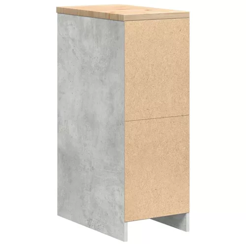 Garázs tárolószekrény Beton szürke 30x51x85 cm tömörfa fenyőfa