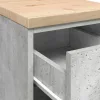 Garázs tárolószekrény Beton szürke 30x51x85 cm tömörfa fenyőfa