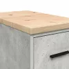 Garázs tárolószekrény Beton szürke 30x51x85 cm tömörfa fenyőfa