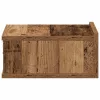 Antik fa szerelt fa lebegő éjjeliszekrény 40x32x15 cm