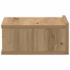 Kézműves tölgy szerelt fa fali éjjeliszekrény 40x32x15 cm