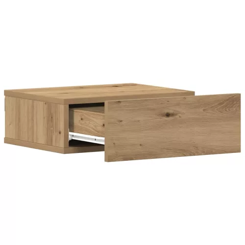 2 db szerelt fa lebegő éjjeliszekrények 40x32x15 cm