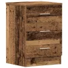 2 db antik fa szerelt fa éjjeliszekrények 38x35x55 cm