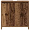 Antik fa színű szerelt fa fürdőszobai mosdószekrény 60x33x60 cm