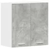 Betonszürke szerelt fa konyhai fali szekrény 60x31x60 cm