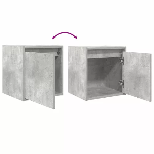 2 db betonszürke falra szerelhető éjjeliszekrény 38x34x40 cm