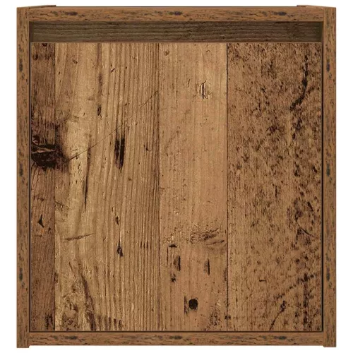 2 db antik fa színű falra szerelhető éjjeliszekrény 38x34x40 cm