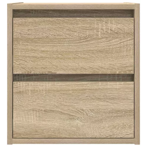 2 db sonoma tölgy falra szerelhető éjjeliszekrény 38x34x40 cm