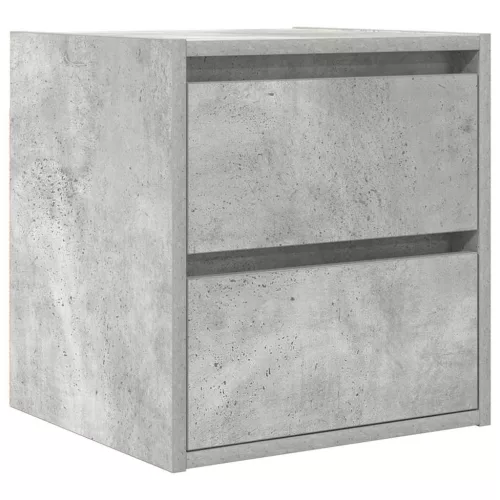Betonszürke falra szerelhető éjjeliszekrény 38x34x40 cm