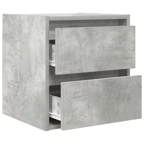 Betonszürke falra szerelhető éjjeliszekrény 38x34x40 cm