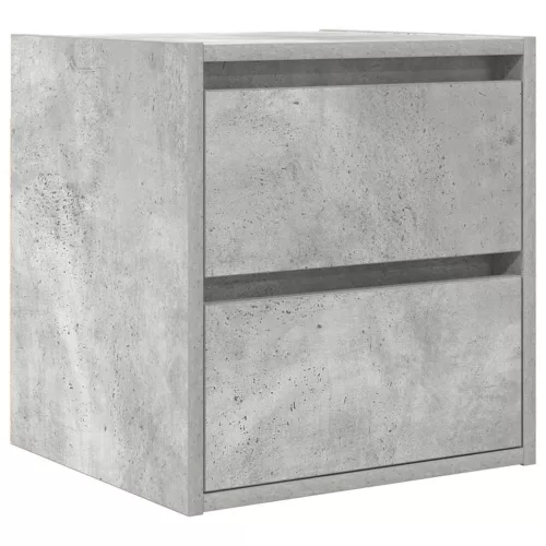 2 db betonszürke falra szerelhető éjjeliszekrény 38x34x40 cm