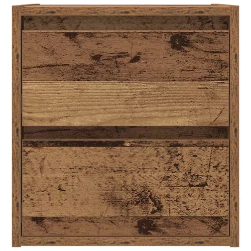 2 db antik fa színű falra szerelhető éjjeliszekrény 38x34x40 cm