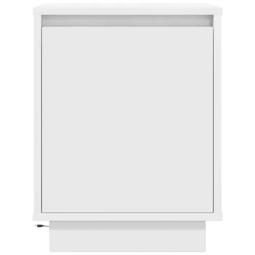 2 db fehér éjjeliszekrények LED világítással 38x34x50 cm