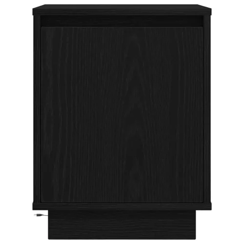 2 db fekete éjjeliszekrények LED világítással 38x34x50 cm