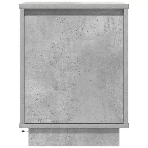 Betonszürke éjjeliszekrény LED-világítással 38x34x50 cm