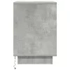 Betonszürke éjjeliszekrény LED-világítással 38x34x50 cm