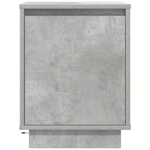 2 db betonszürke éjjeliszekrény LED-fényekkel 38x34x50 cm