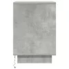 2 db betonszürke éjjeliszekrény LED-fényekkel 38x34x50 cm