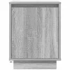 2 db szürke sonoma éjjeliszekrények LED világítással 38x34x50cm
