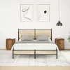 2 db antik fa éjjeliszekrények LED világítással 38x34x50 cm