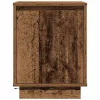 2 db antik fa éjjeliszekrények LED világítással 38x34x50 cm